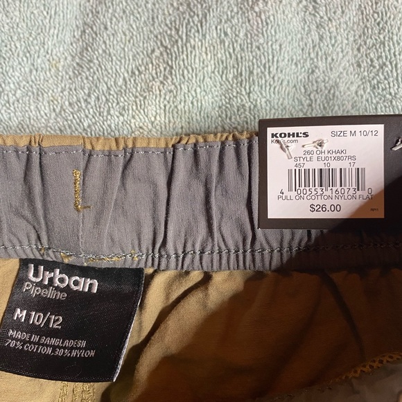 NWT Urban Pipeline Boy’s Tan Pull On Shorts Size 10-12 [K81] - Picture 3 of 4